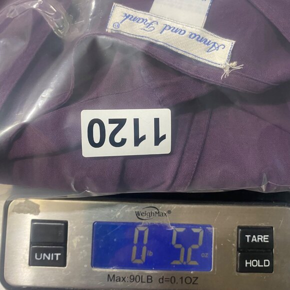 Anna & Frank Silk Button Down Top Womens Size M V-Neck Purple Blouse - Picture 12 of 12